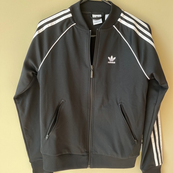 adidas Jackets & Blazers - Adidas Black and White Track Jacket